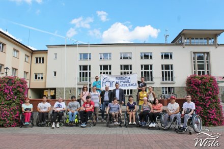 Burmistrz Wisły z uczestnikami warsztatów